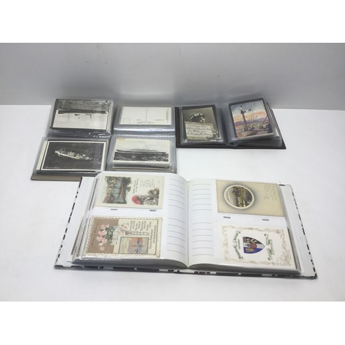 1100 - Large collection of late Victorian and George postcards including war ships , sweetheart, and the Is... 