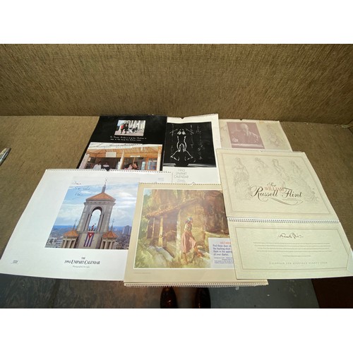 1103 - Interesting art related lot including a Unipart Calendar by Patrick Litchfield, Cuba and three by Si... 