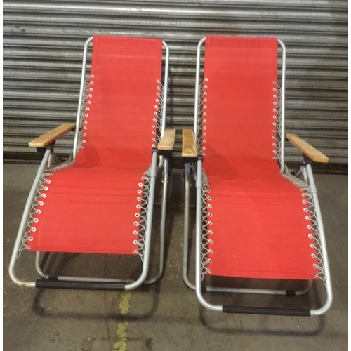 5 - A pair of garden sun loungers