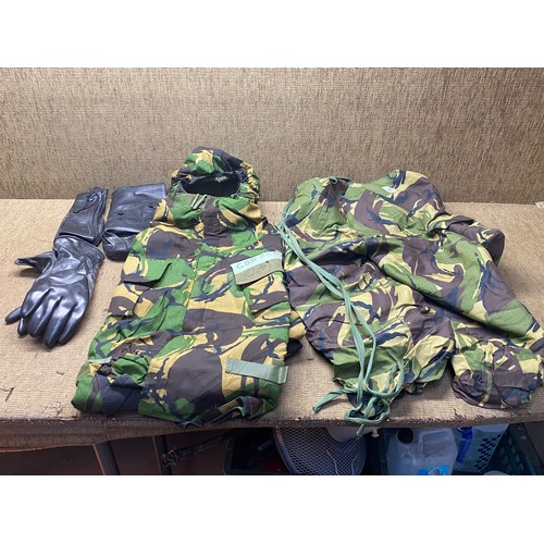 10 - British Military nuclear biological and chemical protection suit in DPM.