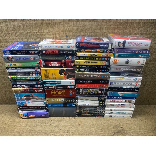 39 - selection of DVD box sets including: The Pacific, Vice and Columbo.