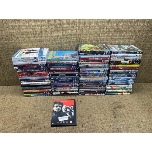 48 - Large collection of DVDs including: Leathal Weapon, Auschwitz and The Lighthouse.