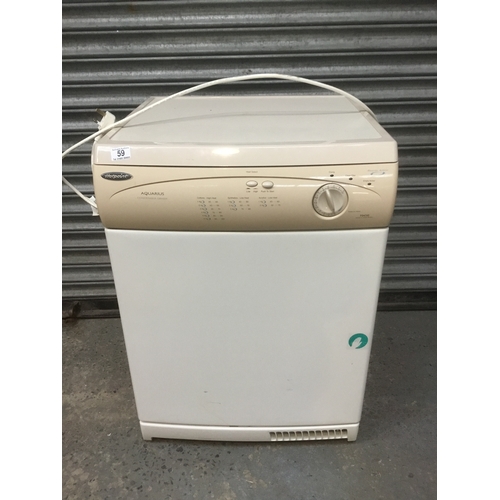 59 - Hotpoint Aquarius condenser dryer TDC32