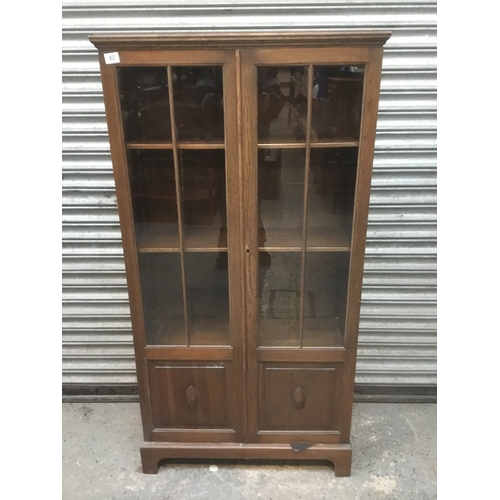 60 - Vintage Glazed bookcase 153cm x 76cm