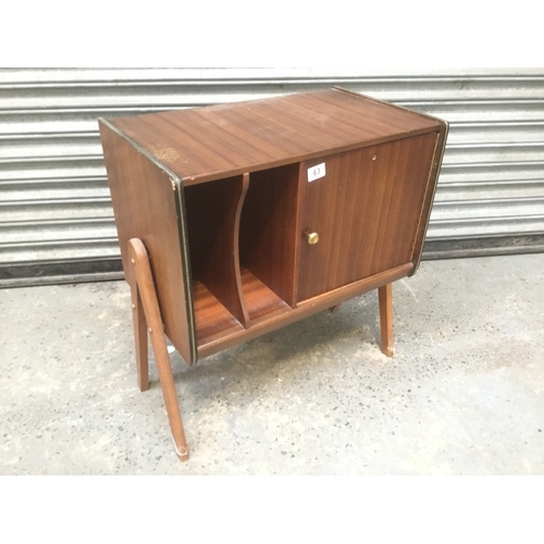 63 - Mid century record storage cabinet