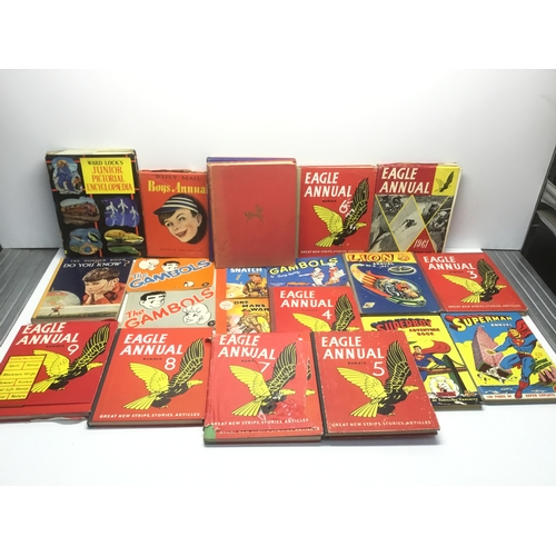 79 - Collection of Eagle annuals, Superman and The gambols books