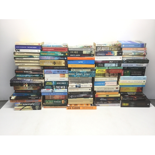 81 - A quantity of paperback books including Dan Brown, John Grisham and Ian Rankin