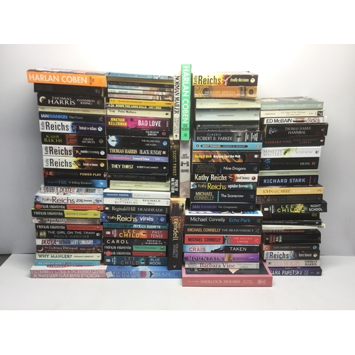 83 - A large amount of paperback books including Lee Child, Kathy Reichs and James Herbert