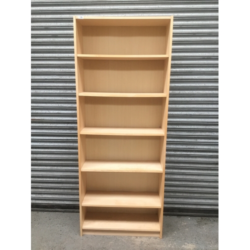 106 - Tall bookcase with five shelves 202cm x 80cm