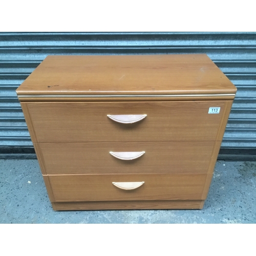 113 - Chest of drawers 77cm x 69cm x 40cm