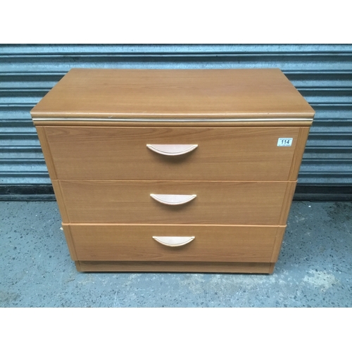 114 - Chest of drawers 77cm x 69cm x 40cm