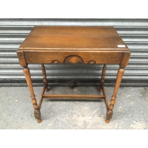 116 - Victorian Small oak side table 70cm x 60cm