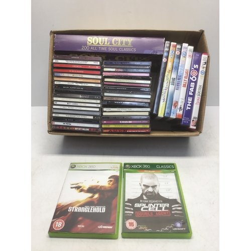 47B - Mixed CD’s and DVD’s and two Xbox games