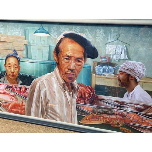 1168 - Andrew Tift picture Title “Tsukiji Fish Market” entered into the National Portrait Award 1996 and si... 