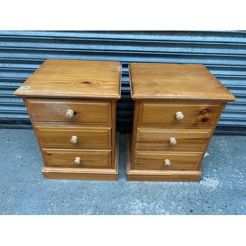 344 - Pair of pine chest of drawers.