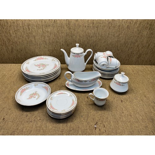 223 - ceramic dinner service by crown ming fine china.