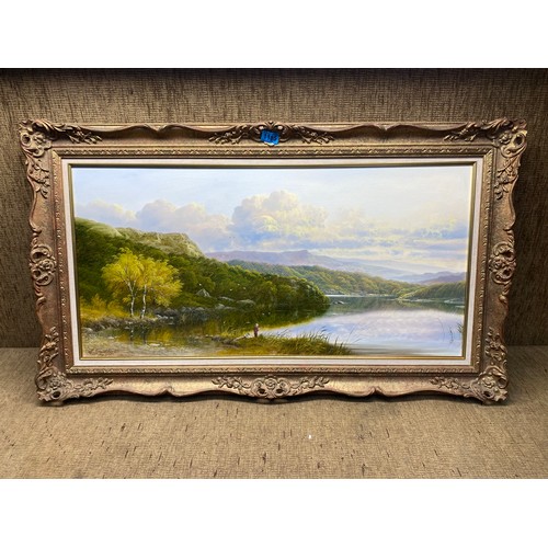 1185 - Original large oil on canvas by the British artist Andrew Grant Kurtis b. 1950 formerly on display a... 