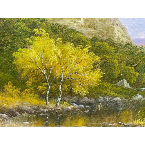 1185 - Original large oil on canvas by the British artist Andrew Grant Kurtis b. 1950 formerly on display a... 