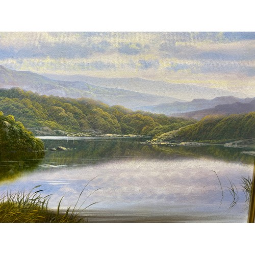 1185 - Original large oil on canvas by the British artist Andrew Grant Kurtis b. 1950 formerly on display a... 