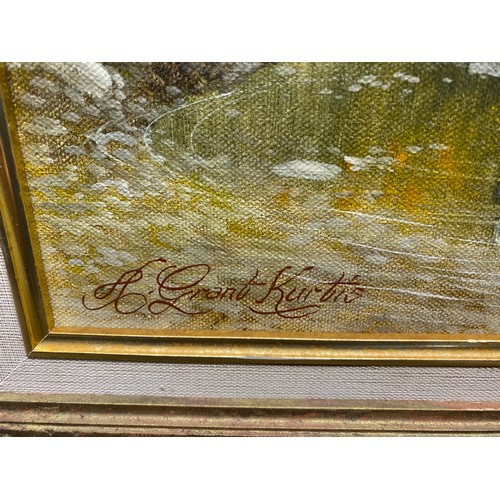 1185 - Original large oil on canvas by the British artist Andrew Grant Kurtis b. 1950 formerly on display a... 