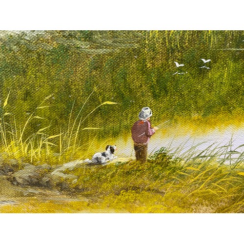 1185 - Original large oil on canvas by the British artist Andrew Grant Kurtis b. 1950 formerly on display a... 