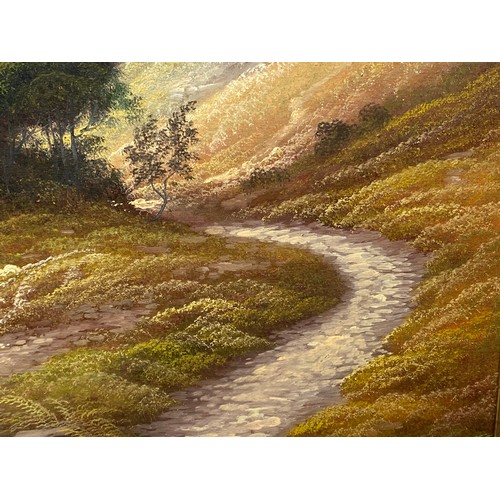 1186 - Original oil on canvas by the British artist Andrew Grant Kurtis b. 1950 depicting a Highland scene ... 