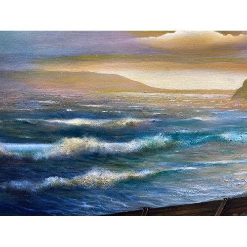 1187 - Large original oil on board by the artist Carl Henderson b. 1949 (guild of railway artists) titled L... 