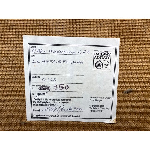 1187 - Large original oil on board by the artist Carl Henderson b. 1949 (guild of railway artists) titled L... 