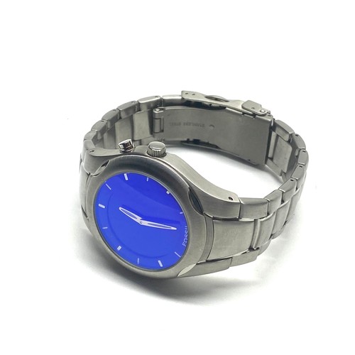 768 - FOSSIL Big Tic JR-8096 Blue Quartz Animated Watch in its original box with instructions.