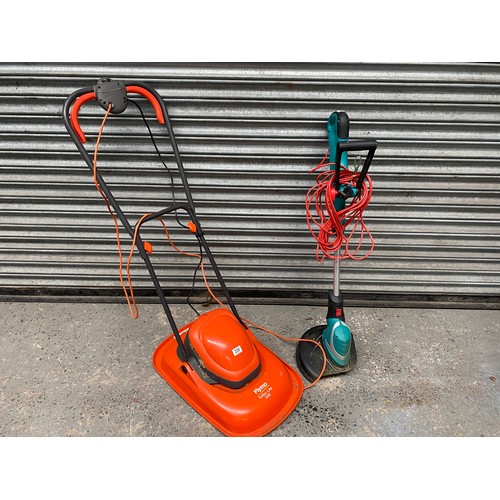 220 - flymo turbo lite 330 and a bosch art30 strimmer.