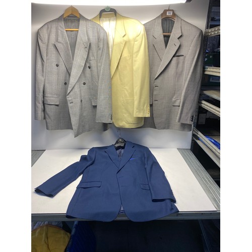 282 - 4 mens sports jackets including marks & spencers, wellington and varteks sizes 46R 58R 56R.