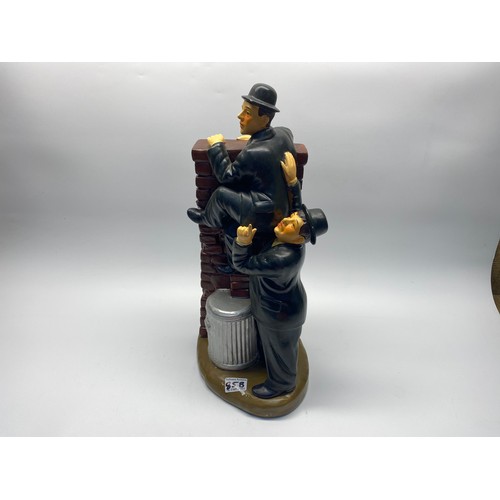 85B - Large collectible Laurel and Hardy chimney stack figure