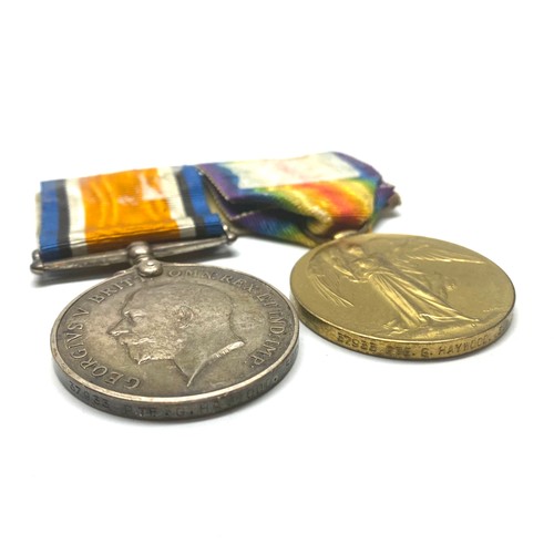 928 - WW1 British War Medal and The Allied Victory Medal awarded to: 37933 Pte George Haywood. 1st Battali... 