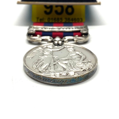 958 - The India General Service Medal 1884 with Burma 1885-7 clasp awarded to: 961 Sgt Rawlings 2/12th Som... 