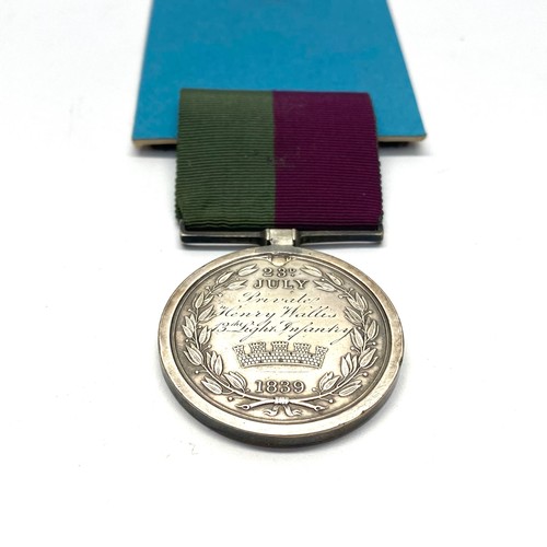 966 - Ghuznee Medal 1839, 23 July, awarded to: Private Henry Wallace 13th Light Infantry. (This was the se... 