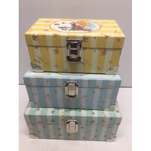 461 - A set of three Winnie the Pooh graduated storage boxes