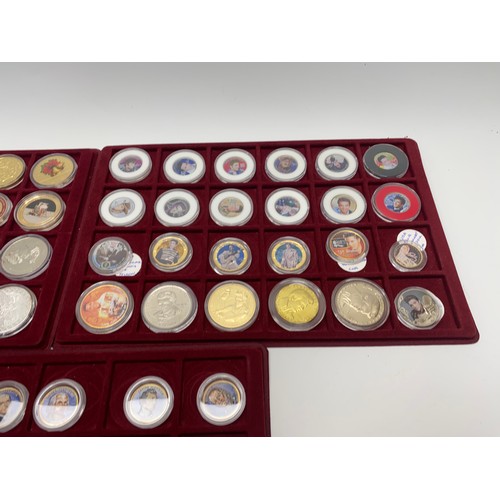 889 - 72 Commemorative coins including USA presidents, Elvis and Canada.