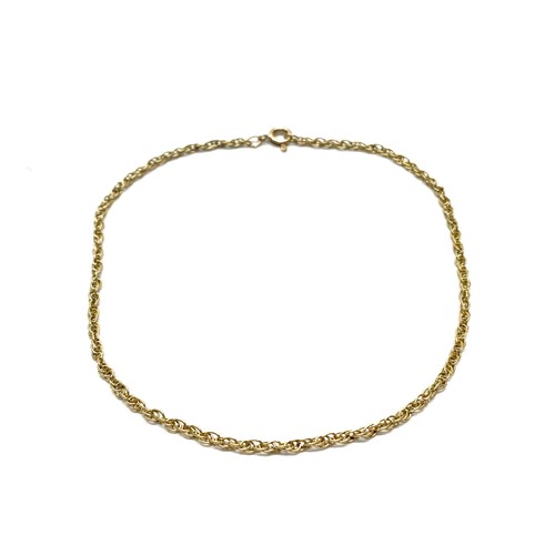 891 - 9ct gold rope bracelet 1.6g