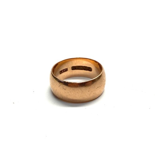 1037 - 9ct Rose Gold wedding band size U and 10.5g