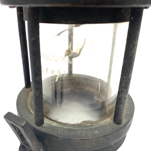 853 - Miner's safety lamp, made by Richard Johnson, Clapham & Morris Ltd, (rare with serial numbers to the... 
