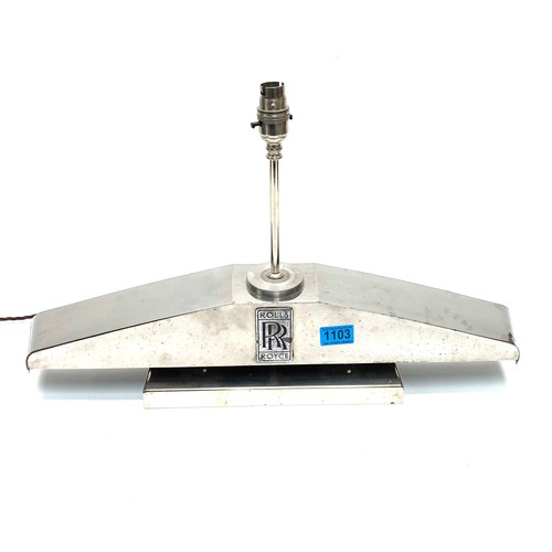 1103 - Rolls Royce lamp (made from part of the bonnet bridge).