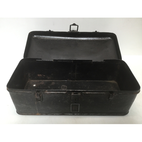 732 - Vintage metal Rolls Royce tool box 46cm x 20cm