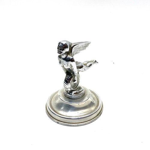 861 - Car mascot, Prouesse styled wheeled nymph (Possibly Rubray cars circa 1930/40s) 16cm tall.