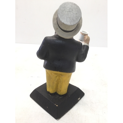 1127 - Bass triangular pub ashtray circa 1960’s and WM Youngers Keg Beers advertising figure