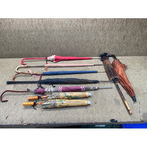 830B - Collection of victorian parasoles.