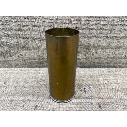 830D - Brass case German 1905 artillery shell.
