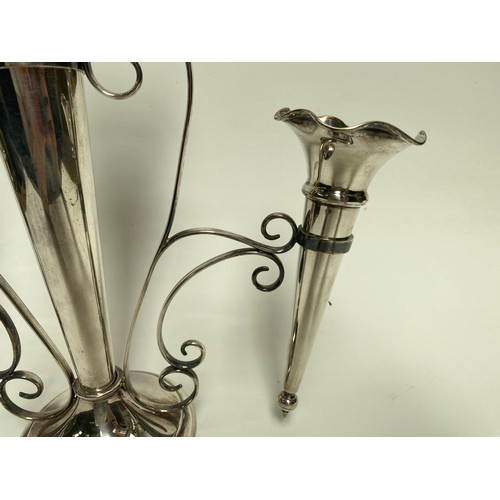 960 - Silver plate Epergne (table centrepiece) made by Walker and Hall 34cm high