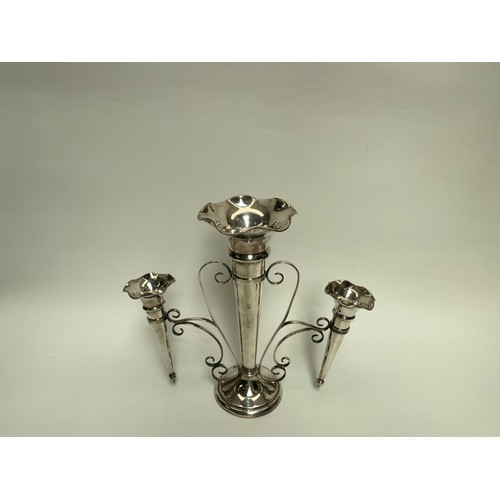 960 - Silver plate Epergne (table centrepiece) made by Walker and Hall 34cm high