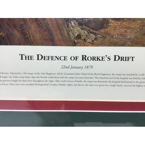 1347 - The Defence of Rorke's Drift Print by Alphonse de Neuville depicting the famous battle of 1879 115cm... 