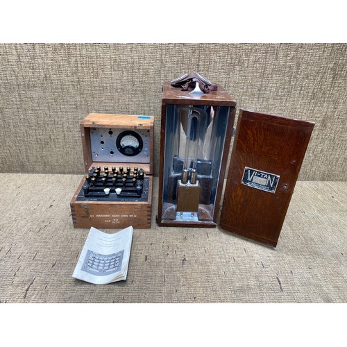 1357 - bridge type resistance box and Vitan tanning lamp.